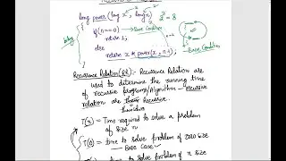 11. introduction to recurrence relation || time and space complexity
