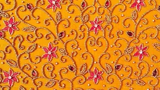 Bridal design using sugar beads #sugarbeads #bridalaariwork #aariwork