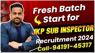 Jkp Si recruitment 2024 | Jkp Sub Inspector Official Syllabus 2024 | JKPSI Coaching Classes in J&K