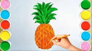Pineapple Drawing Tutorial || How To Draw A Pineapple
