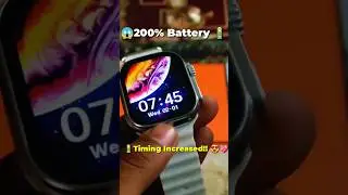 200%🔋battery percentage t800/t900 ultra | increase battery timing t900 ultra #t800ultra #smartwatch