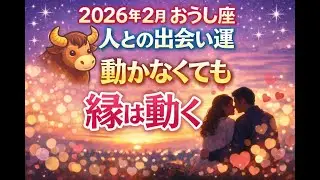【2026年2月　おうし座　人との出会い運】　今のあなたのままで始まる、人とのやさしいつながり