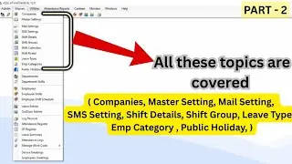 Part -2 | eSSL eTimeTrack Software | Shift Group, Roster, Leave type, Holiday and More Explained 