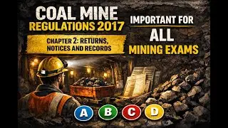 TOP 15 MCQ BASED ON CHAPTER 2 OF CMR 2017||FIRST/SECOND CLASS MANAGER'S CERTIFICATE||OVERMAN||MINING