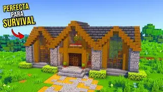 COMO HACER una CASA R&Uacute;STICA PERFECTA para MINECRAFT SURVIVAL