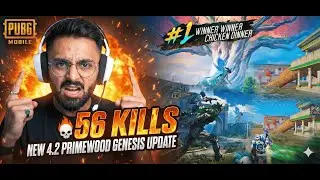 56 KILLS, TRIPLE CHICKEN DINNER! 🤯 New Primewood Genesis 4.2 Gameplay | PUBG Mobile | Henix Plays