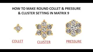 How To Make Round Collet & Pressure & cluster Setting in Matrix.9
