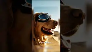 Max Tries Sandboarding 🏜️  #goldenretriever #streamer  #funnyanimals #dubai #desert