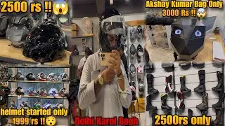  cheapest prise riding gears !!😱Karol Bagh!!🤯 Akshay Kumar wala bag!! #delhi 