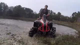 2016 renegade xmr 1000r on assassinators going trough a POND!!!