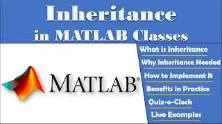 MATLAB Classes (OOP) Inheritance | Superclass & Subclass | MATLAB Classes Inheritance: Child, Parent