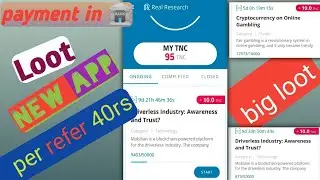 Real research new app!! Per refer 35rs!!