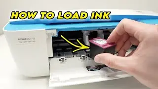 Как заменить и установить чернильные картриджи в принтере HP DeskJet 3755