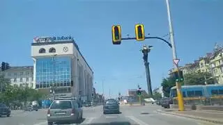 Driving in Sofia, Bulgaria city center and the southern bypass