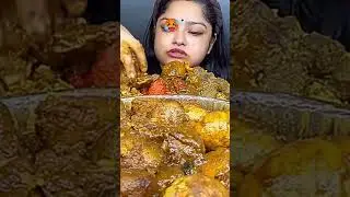 Spicy chicken curry with Basmati Rice #mukbang #viralshort #food #shorts