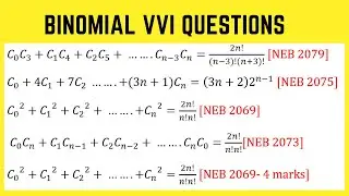 Binomial Expansion Part 3 |  Prove related All Questions  | Zero to Hero NEB Grade 12  | MRR Maths