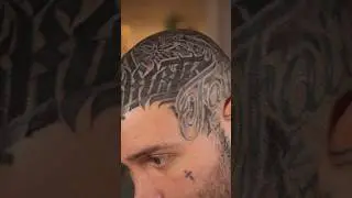 Day 5 head tattoo healing 👀 peel + itch stage but loving the progress 🙌 #HeadTattoo #TattooHealing
