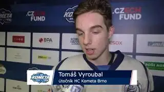 Dorostenec Tom&aacute;&scaron; Vyroubal po utk&aacute;n&iacute; s Pardubicemi