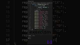 Convert Arabic Numbers to Roman Numerals #javascript #shorts #programming #vscode #exercism
