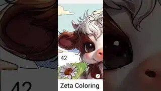 🐄🐄🐄Cow colour video | 👁️ Zeta Coloring | 💝 animation painting by numbers 🧟
