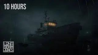 Harbor of Shadows | Thunderstorm & Ocean Waves Ambience for Relaxation | STUDY | SLEEP | 10 Hours
