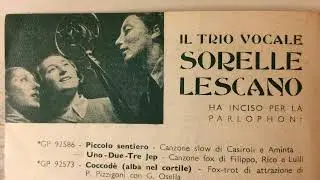 Trio Vocale Sorelle Lescano, Orch. Angelini, Oh Marie (Oi Mari), deutsch gesungen, Italien, 1942