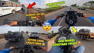 After long time Crazy Ride Gone Wrong 😑| one wheel se overtake  truck 💀| ￼