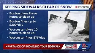Massachusetts residents could face fines for not shoveling sidewalk during winter storm