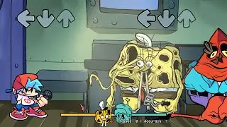 FNF: Meatcanyon Spongebob [Song: satisfaction] █ Friday Night Funkin' &ndash; Mistful Crimson Morning █