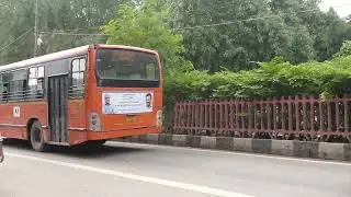 Orange, Green DTC Buses  Delhi South Bus | Delhi Orange Bus Stock Video | First Footage