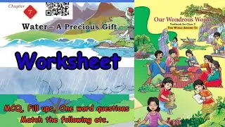 Class 3 NCERT Our Wondrous World Chapter 7 Water-A Precious Gift worksheet #primary #seenuprt #ncert