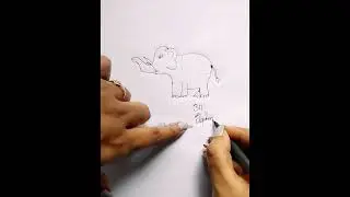 how to draw elephant with numbers for beginners#art #drawing #shots