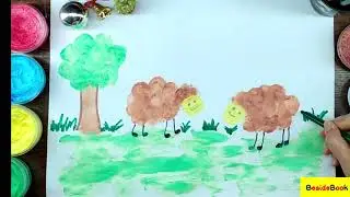 Do you like to finger painting sheep with me?