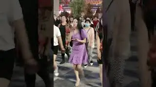 Street photography, beautiful girl's passionate dance  #dance #enchantingdance #a square dance