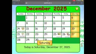 Starfall Daily Calendar - December 27, 2025