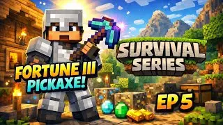 Finally fortune iii Mil gaya 😄 minecraft Survival series ep 5 