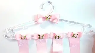 COMO FAZER SUPORTE PARA LAÇOS DE CABELO COM CABIDE