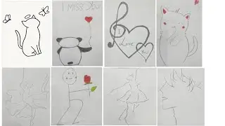 Aesthetic drawing ideas🌟💡for beginners simple and easy drawing must try