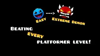 Beating EVERY platformer level + creating in GDplace! | Geometry Dash 2.207