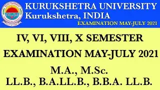 KURUKSHETRA UNIVERSITY EXAMS MAY-JULY 2021 NEWS UPDATE TODAY||KUK EXAMS DATESHEET NEWS UPDATE||