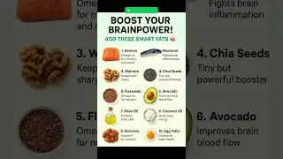 Top 10 Healthy Fats for Brain Performance 🧠 | Boost Memory, Focus & Mental Energy Naturally