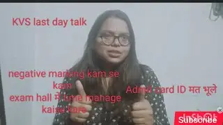 KVS tier1 Final message|| Suggestions |.   🎯🎯Must listen before exam #exam#kvs #staypositive#mindset