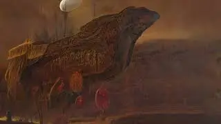Through the valley of sorrow - Zdzisław Beksiński painting animation
