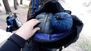 273. how to pack a backpack hammock camping 3 season backpacking hiking tarp Underquilt sleeping bag