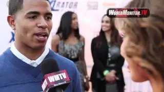 Mandela Van Peebles interviewed by Korrina Rico at 'We the Party' film premiere