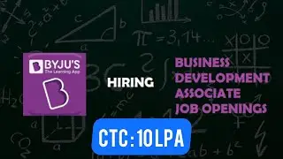BYJU'S Jobs 2021 | BYJU'S Recruitment Drive | OffCampus Jobs | 400 BDA Openings | @edu vaani