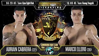 Adri&aacute;n Cabrera vs Marco Ellero - IDC & CFC - Kickboxing 72Kg