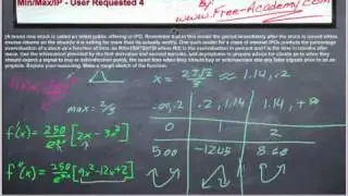 Using Calculus to Make Money on the Stock Market Problem - Calculus - User Submitted Quesiton