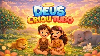 🌍 Deus Criou Tudo | Música Infantil Cristã | Fazendinha Feliz Kids