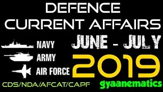 Defence Current Affairs 2019 for CAPF CDS NDA AFCAT